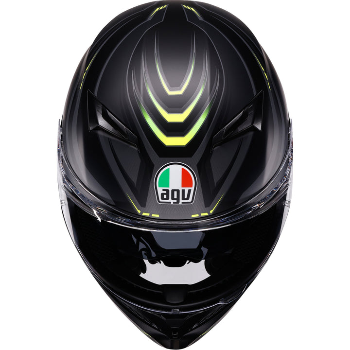 K3 Helmet - Syth - Matte Black/Yellow Fluo