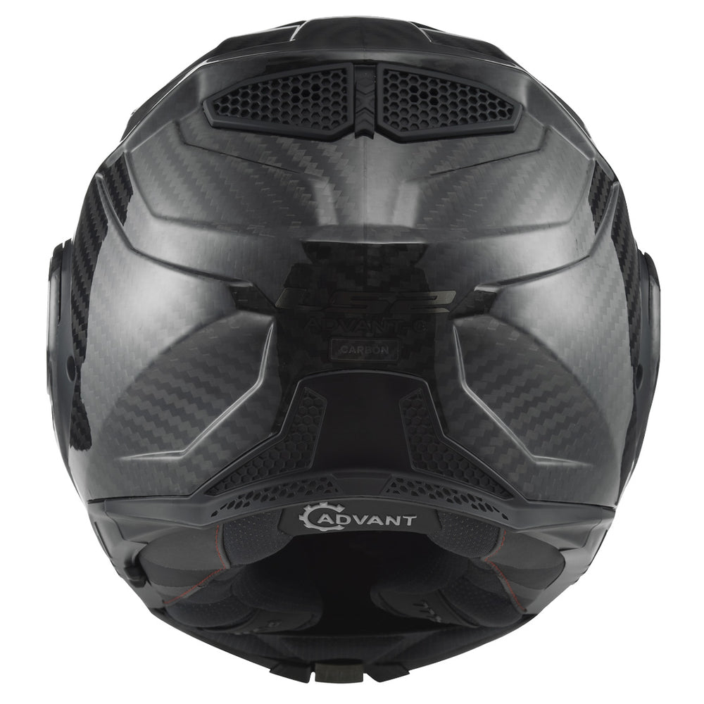 LS2 Helmets Advant-X Carbon Helmet Matte Carbon - Rear View