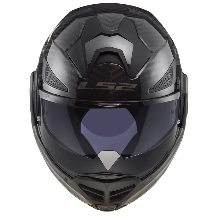 LS2 Helmets Advant-X Carbon Helmet Matte Carbon - Front Top View