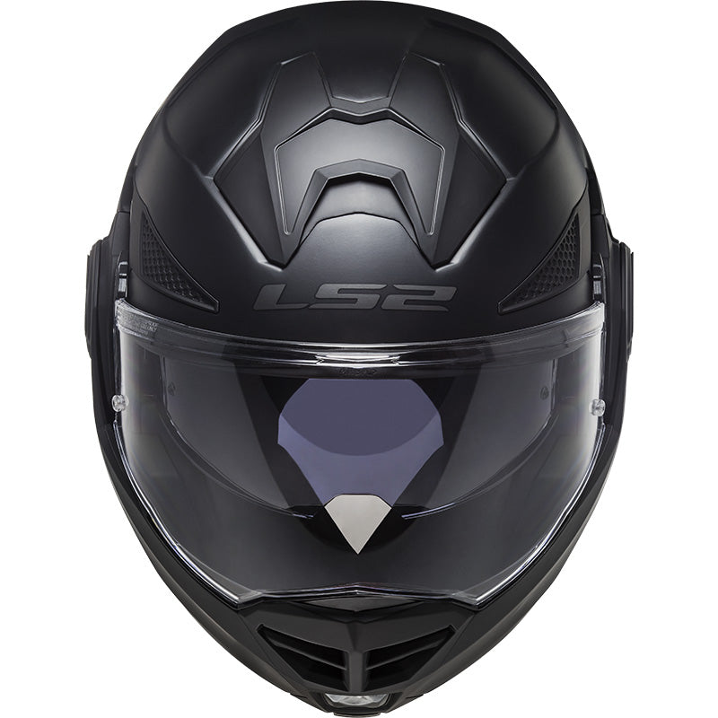 LS2 Helmets Advant-X Helmet Matte Black - Front Top View