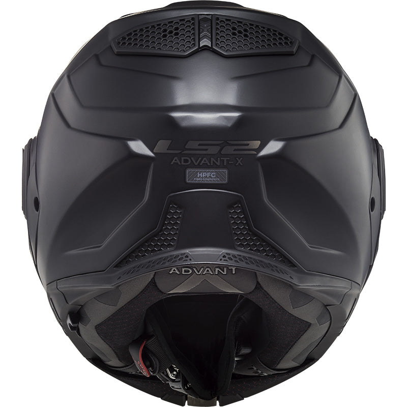 LS2 Helmets Advant-X Helmet Matte Black - Rear View