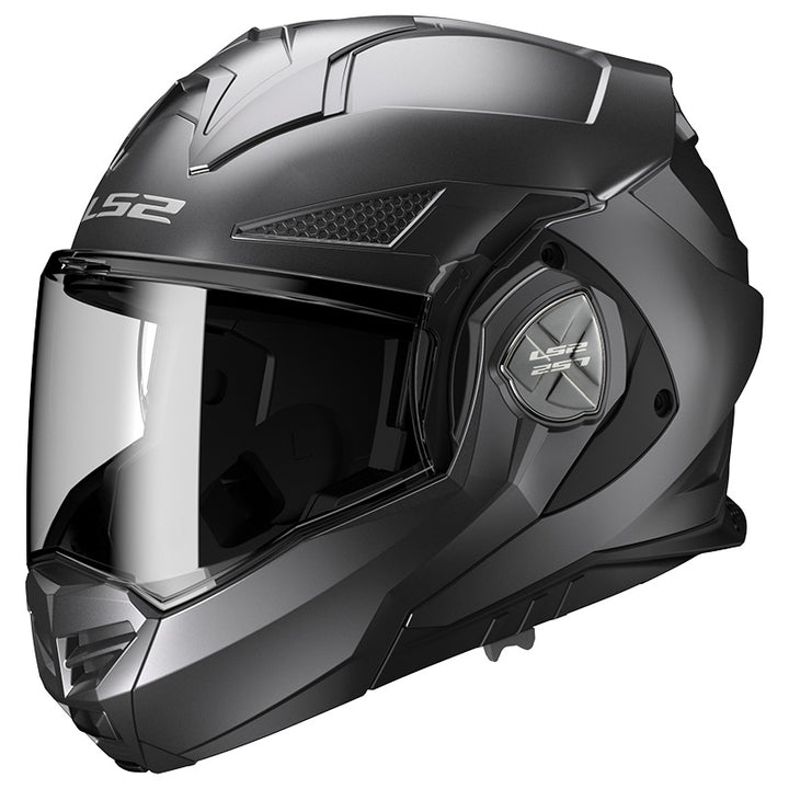 LS2 Helmets Advant-X Helmet Matte Titanium - Front Side View