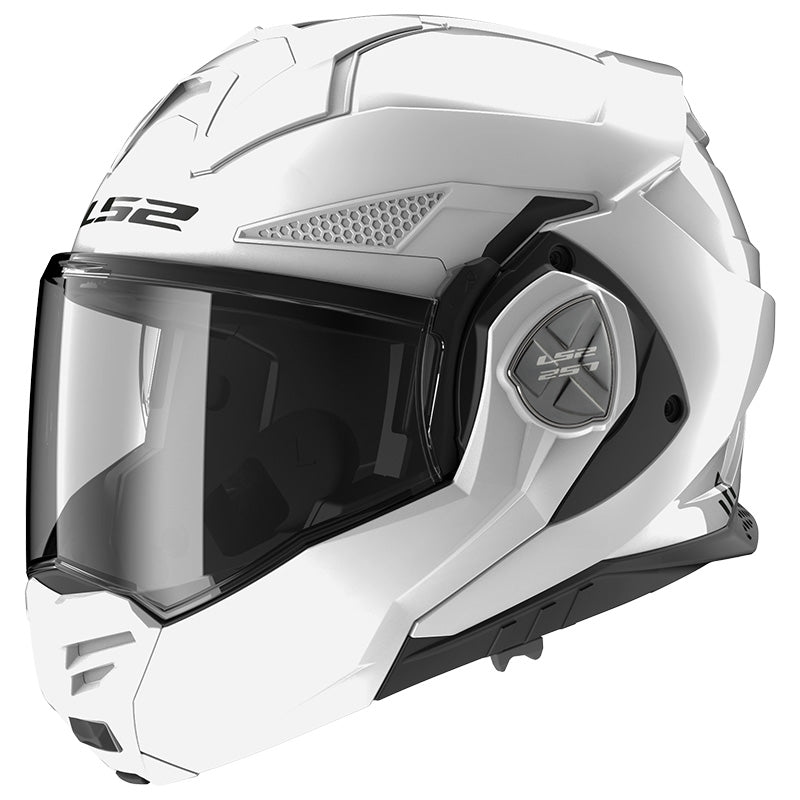 LS2 Helmets Advant-X Helmet Gloss White - Front Side View