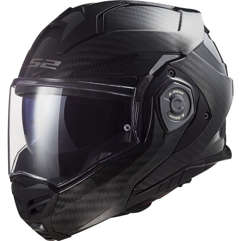 LS2 Helmets Advant-X Carbon Helmet Matte Carbon - Front Side View