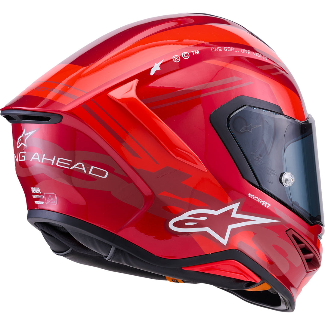 Supertech R7 Helmet - 22.06 - A-Core - Gloss Red/White