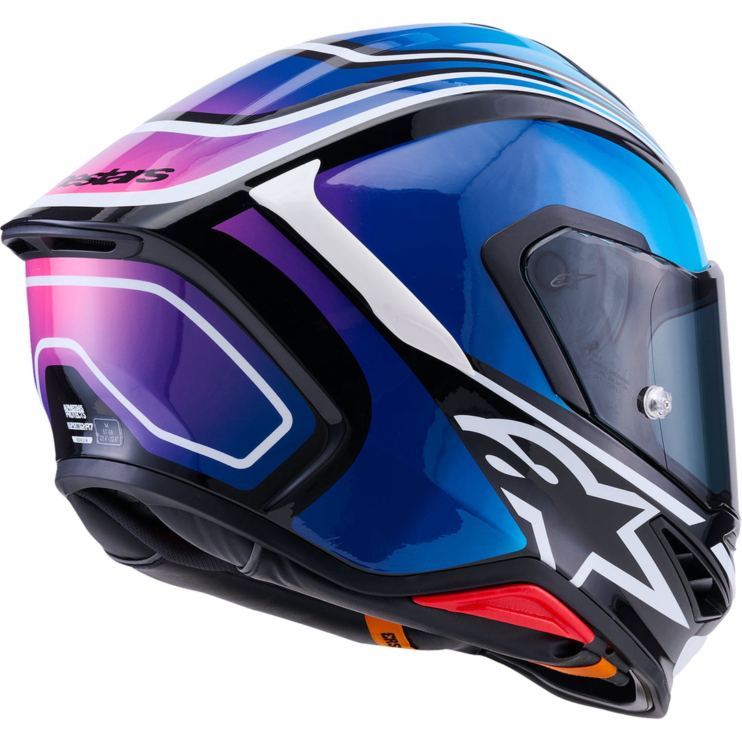Supertech R7 Helmet - Zeal - 22.06 - Gloss Black/Blue/Pink Fluo/White