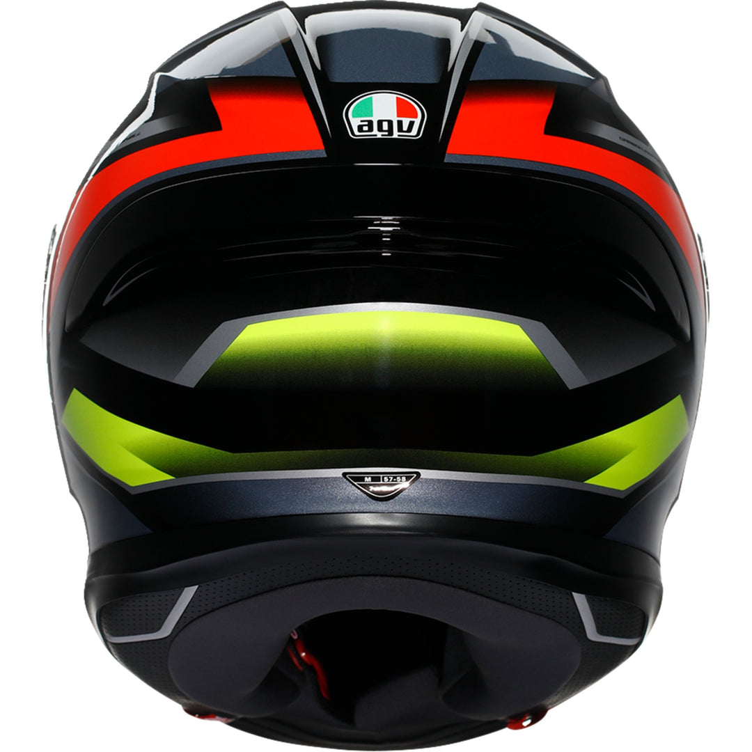 K6 S Helmet - Erazer - Black/Red/Yellow Fluo