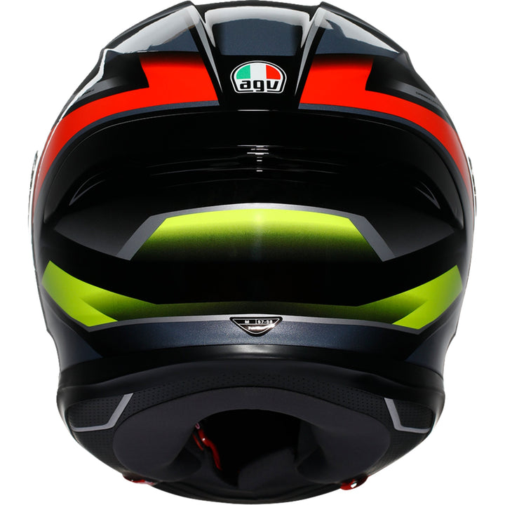 K6 S Helmet - Erazer - Black/Red/Yellow Fluo