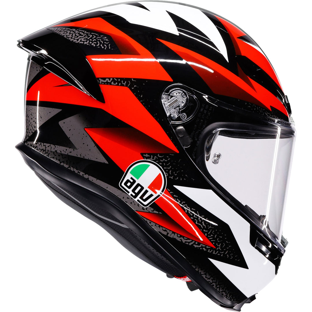 K6 S Helmet - Braven - Black/Red/White