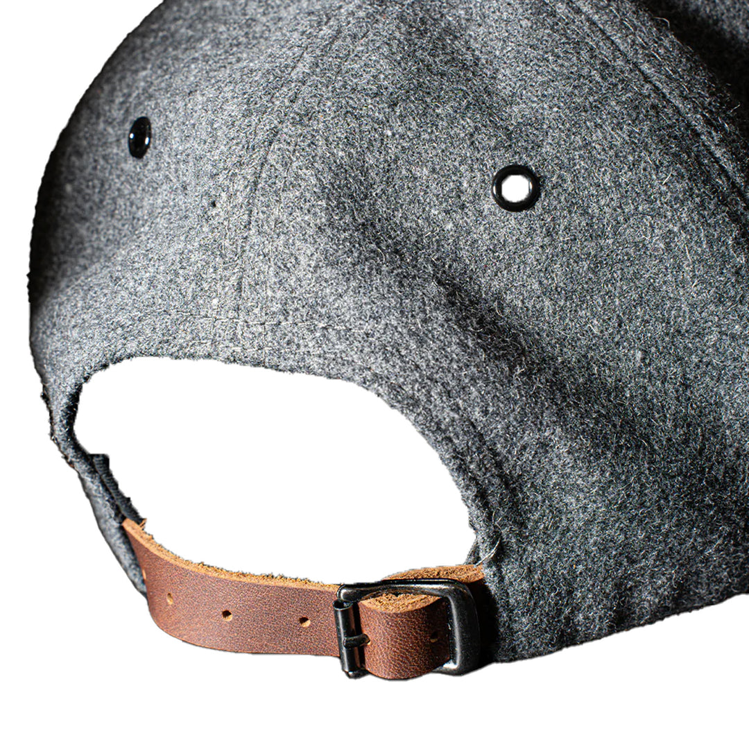 Daytona Helmets Vintage Leather Cap - Close-Up of Rear Strap