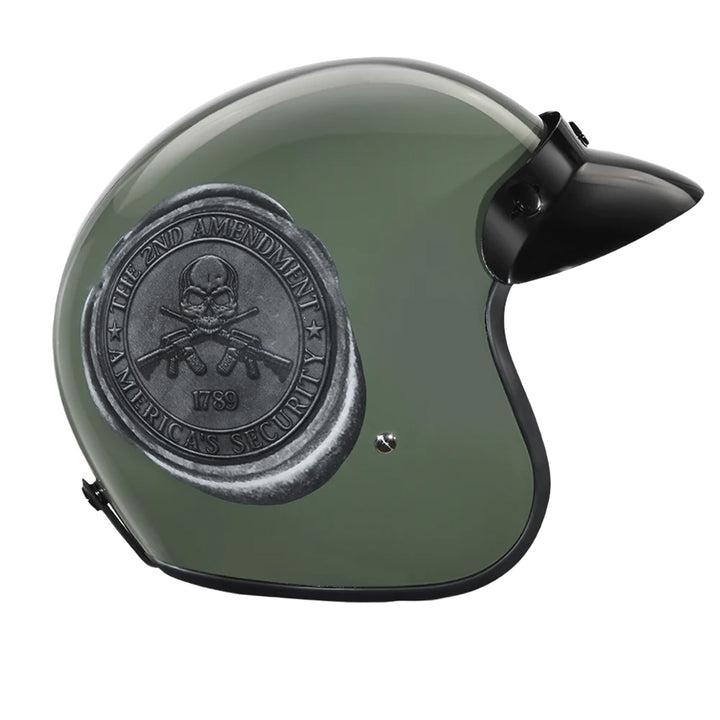 Daytona Helmets D.O.T. Cruiser Helmet - 2nd Amendment Seal - Right Side View