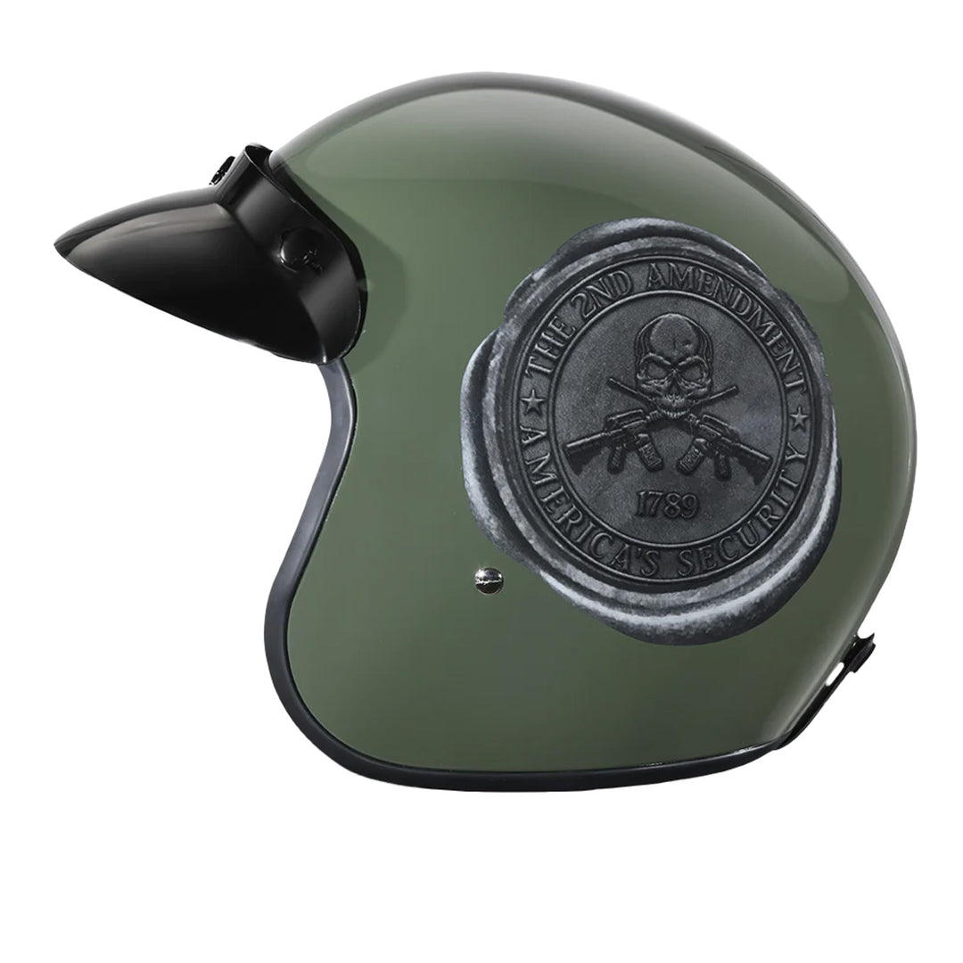 Daytona Helmets D.O.T. Cruiser Helmet - 2nd Amendment Seal - Left Side View