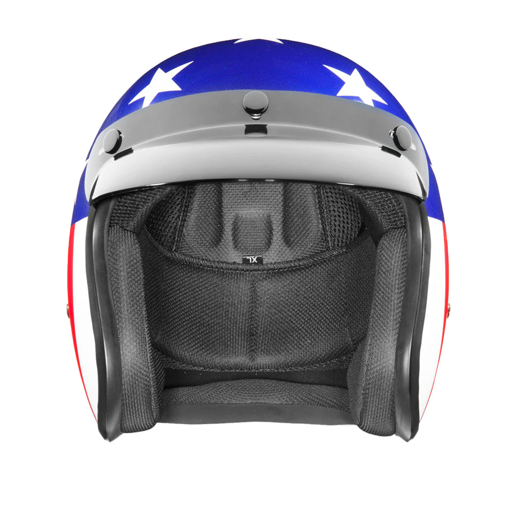 Daytona Helmets D.O.T. Cruiser Helmet - Captain America - Front View