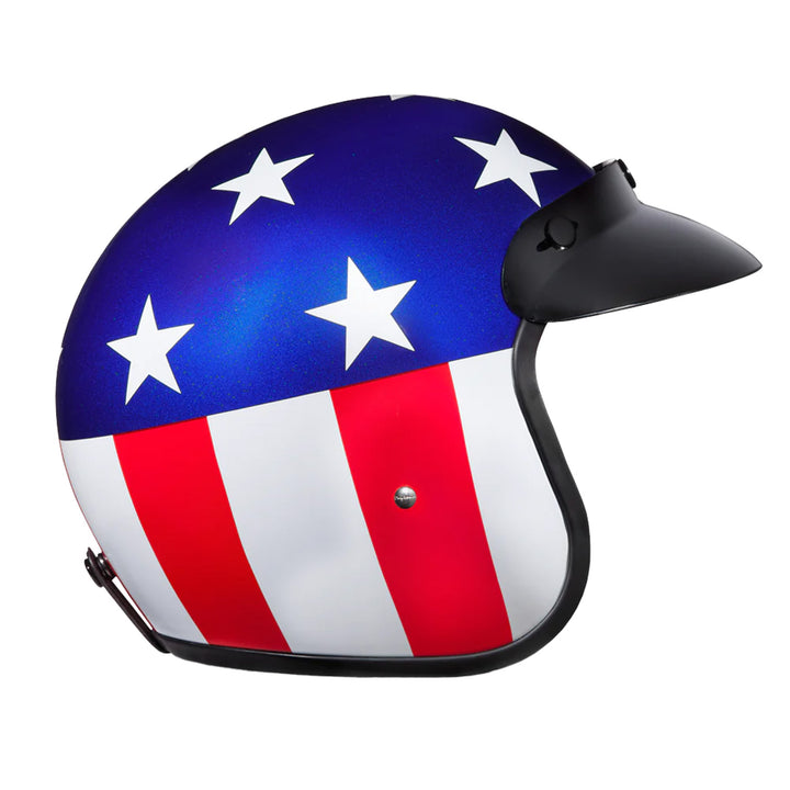 Daytona Helmets D.O.T. Cruiser Helmet - Captain America - Right Side View