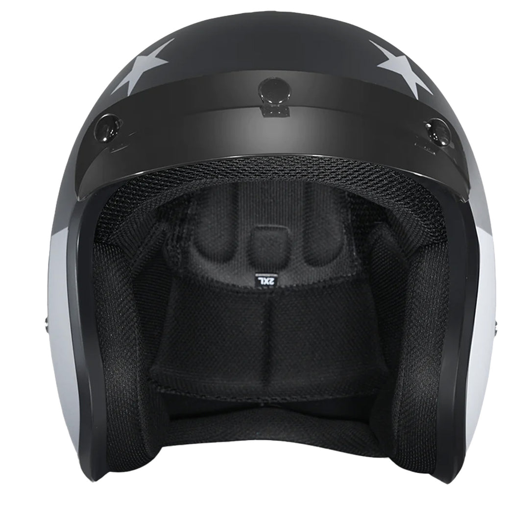 Daytona Helmets D.O.T. Cruiser Helmet - Captain America Stealth - Front View