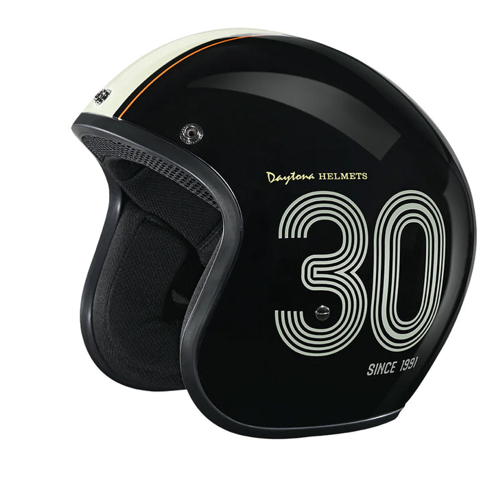 Daytona Helmets D.O.T. Cruiser Helmet - Daytona 30th - Front Left Side View without Visor