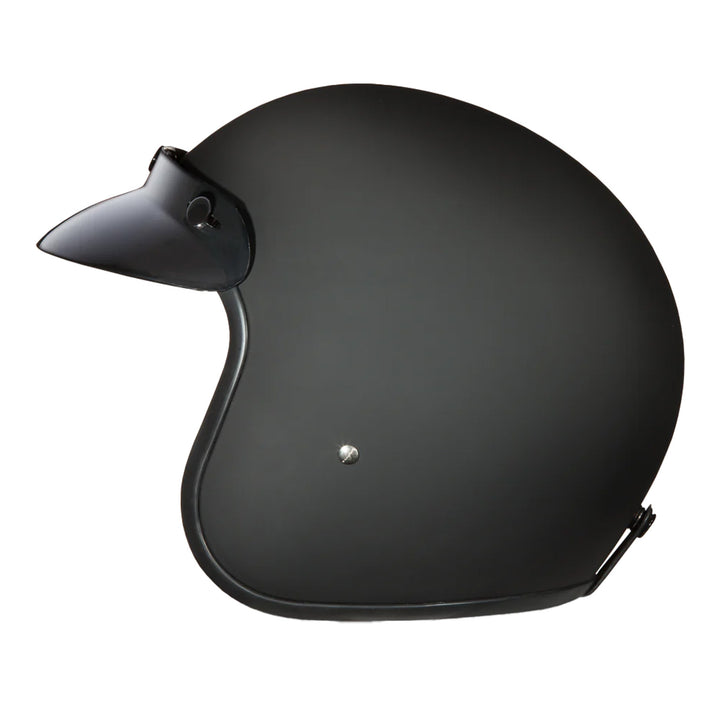 Daytona Helmets D.O.T. Cruiser Helmet Dull Black - Left Side View