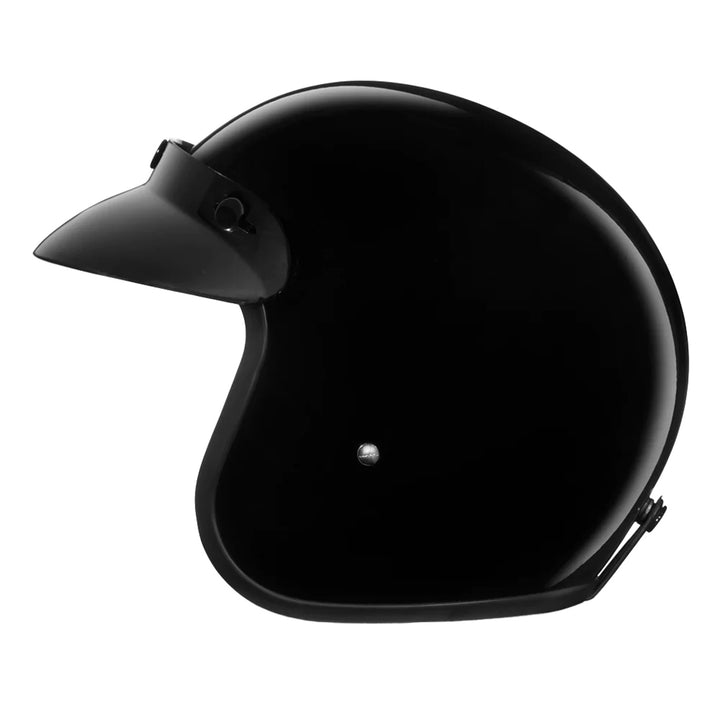 Daytona Helmets D.O.T. Cruiser Helmet Gloss Black - Left Side View