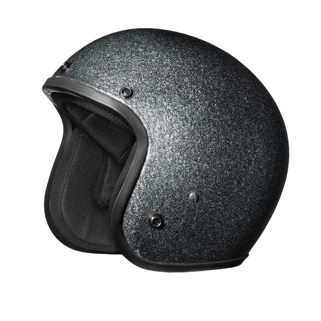 Daytona Helmets D.O.T. Cruiser Helmet Gunmetal Flake - Front Left Side View without Visor