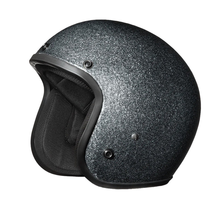 Daytona Helmets D.O.T. Cruiser Helmet Gunmetal Flake - Front Left Side View without Visor