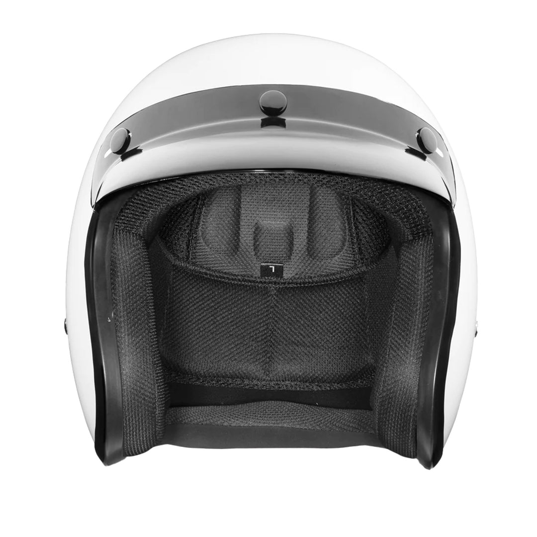 Daytona Helmets D.O.T. Cruiser Helmet Gloss White - Front View