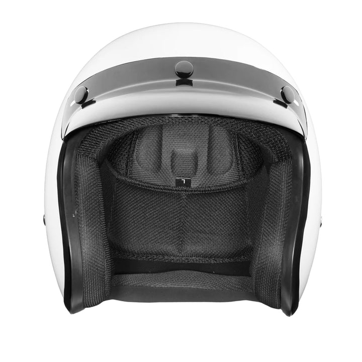 Daytona Helmets D.O.T. Cruiser Helmet Gloss White - Front View