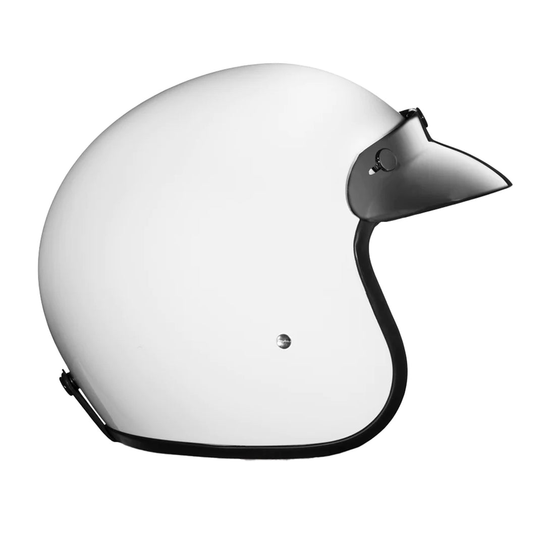 Daytona Helmets D.O.T. Cruiser Helmet Gloss White - Right Side View