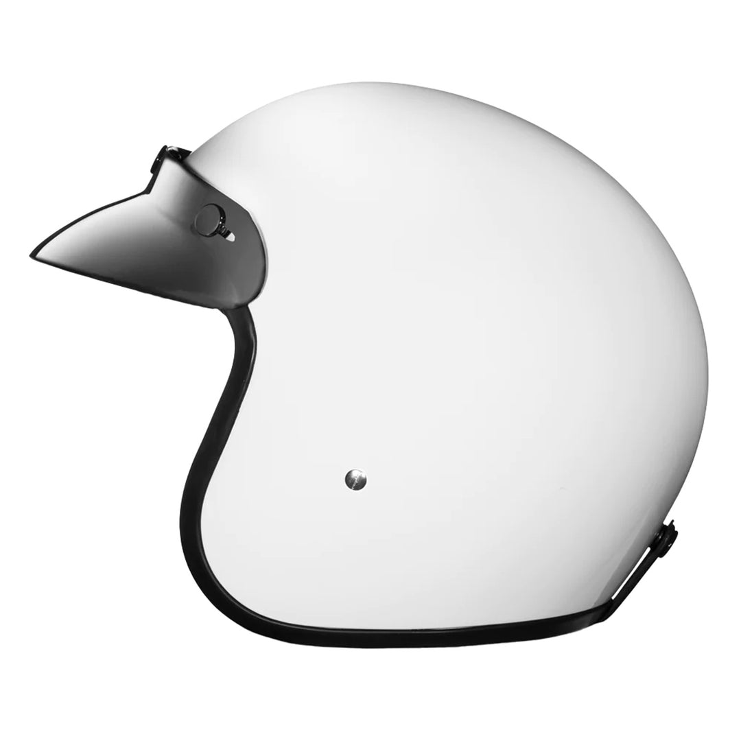Daytona Helmets D.O.T. Cruiser Helmet Gloss White - Left Side View