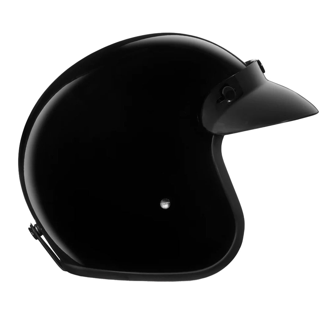 Daytona Helmets D.O.T. Cruiser Jr Helmet Gloss Black - Right Side View