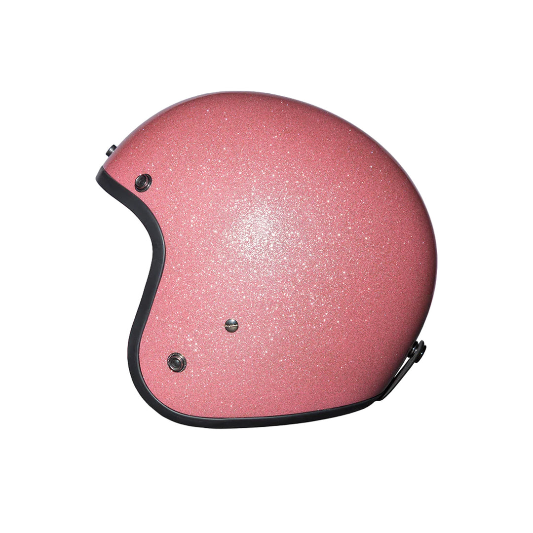 Daytona Helmets D.O.T. Cruiser Helmet Pink Metal Flake - Left Side View without Visor