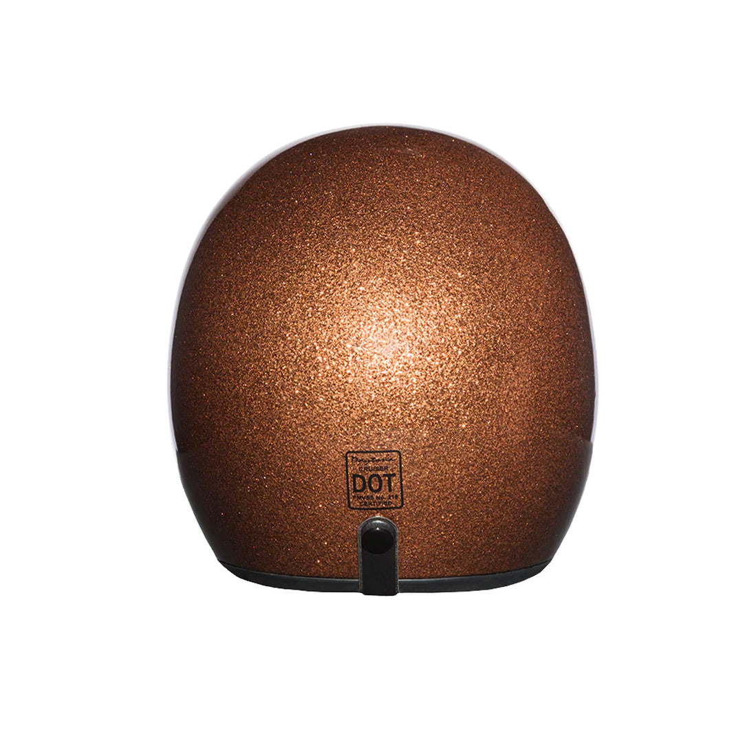 Daytona Helmets D.O.T. Cruiser Helmet Root Beer Metal Flake - Rear View