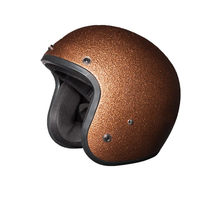 Daytona Helmets D.O.T. Cruiser Helmet Root Beer Metal Flake - Front Left Side View without Visor