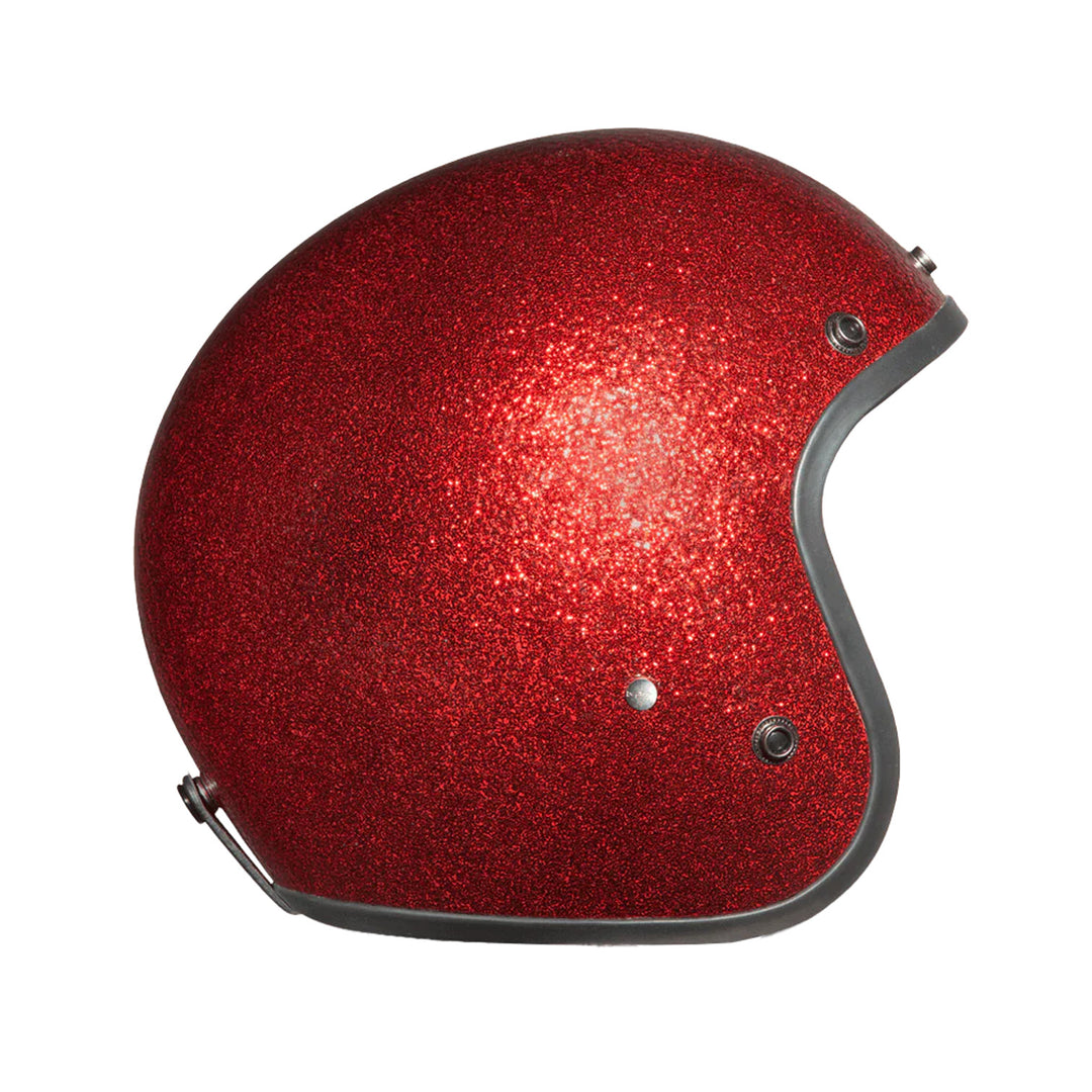 Daytona Helmets D.O.T. Cruiser Helmet Red Metal Flake - Right Side View without Visor