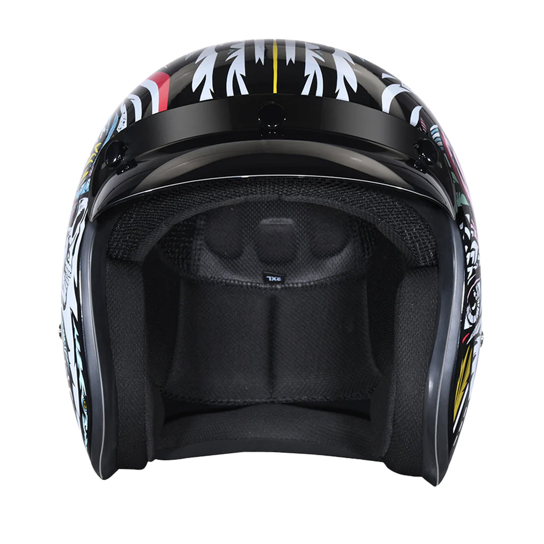 Daytona Helmets D.O.T. Cruiser Helmet - Tribal - Front View