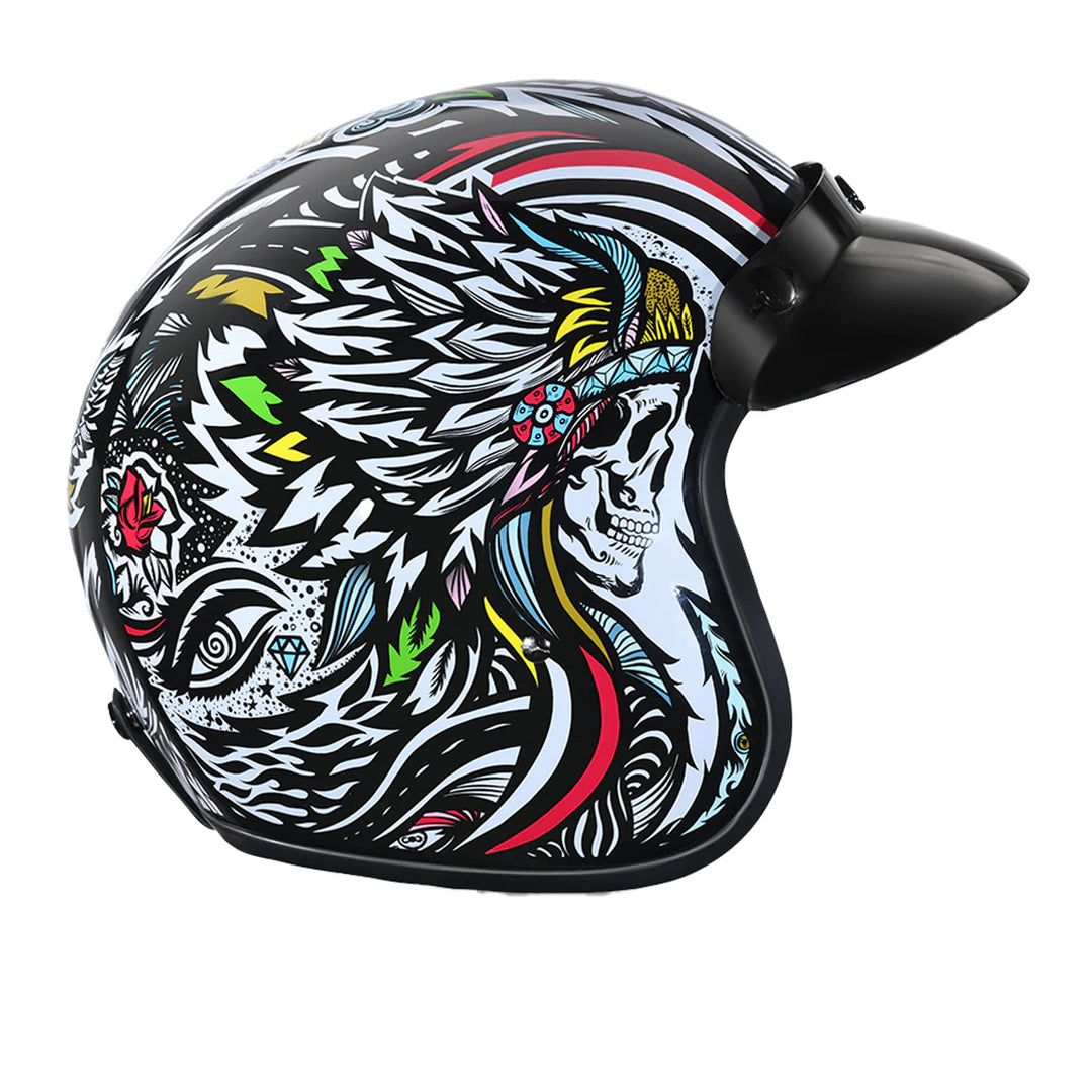 Daytona Helmets D.O.T. Cruiser Helmet - Tribal - Right Side View