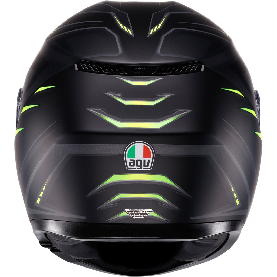 K3 Helmet - Syth - Matte Black/Yellow Fluo