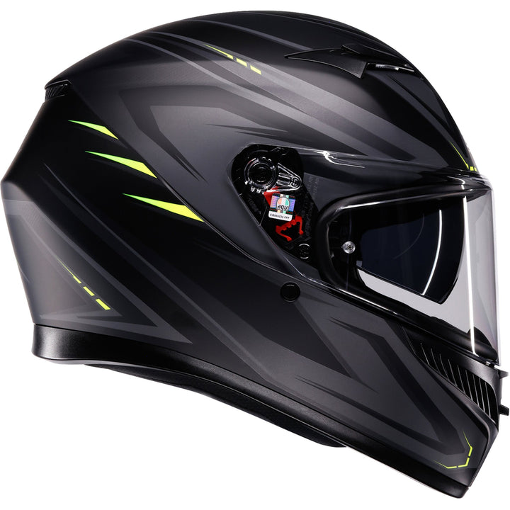 K3 Helmet - Syth - Matte Black/Yellow Fluo