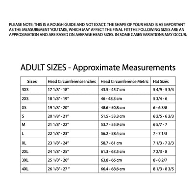 Daytona Helmets Novelty German - Carbon - Size Chart