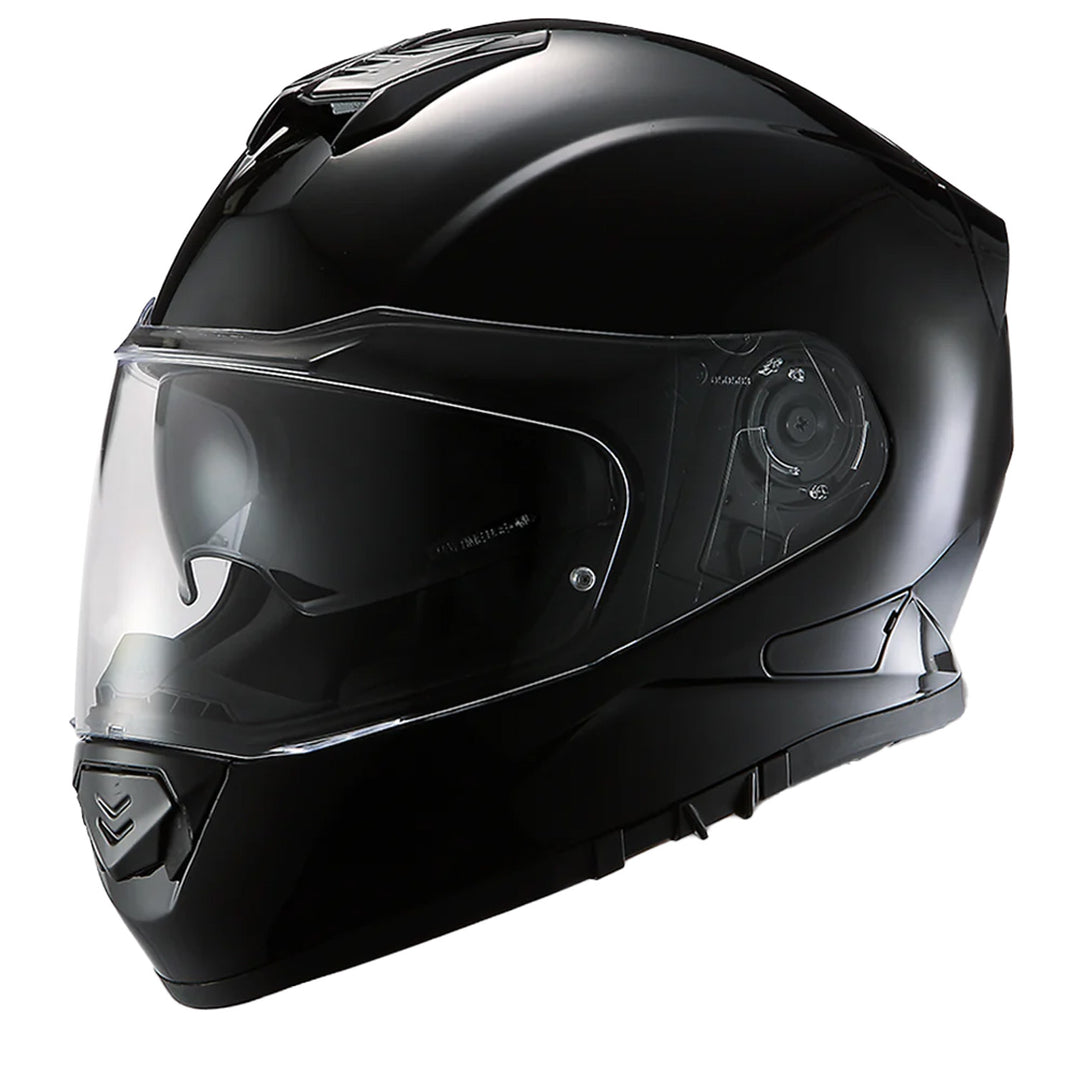 Daytona Helmets D.O.T. Detour Helmet Gloss Black - Front Left Side View