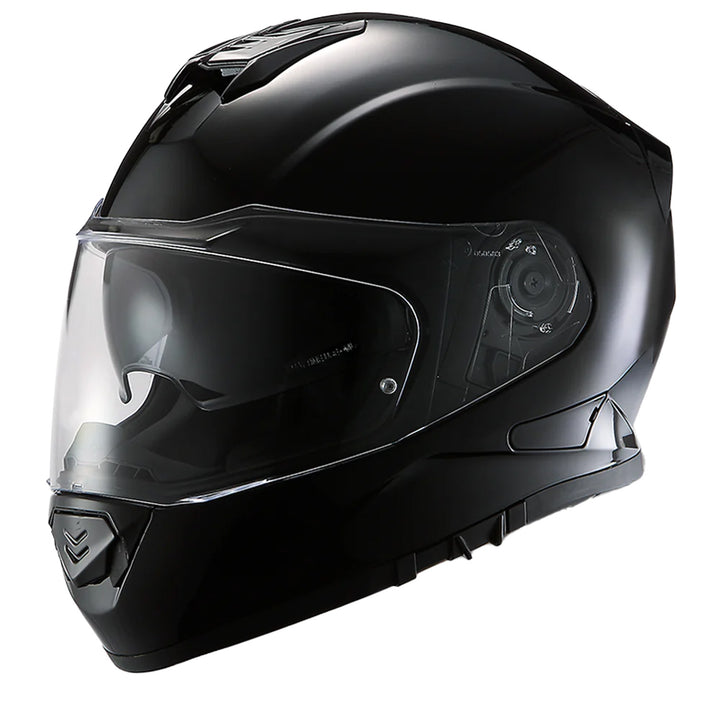 Daytona Helmets D.O.T. Detour Helmet Gloss Black - Front Left Side View