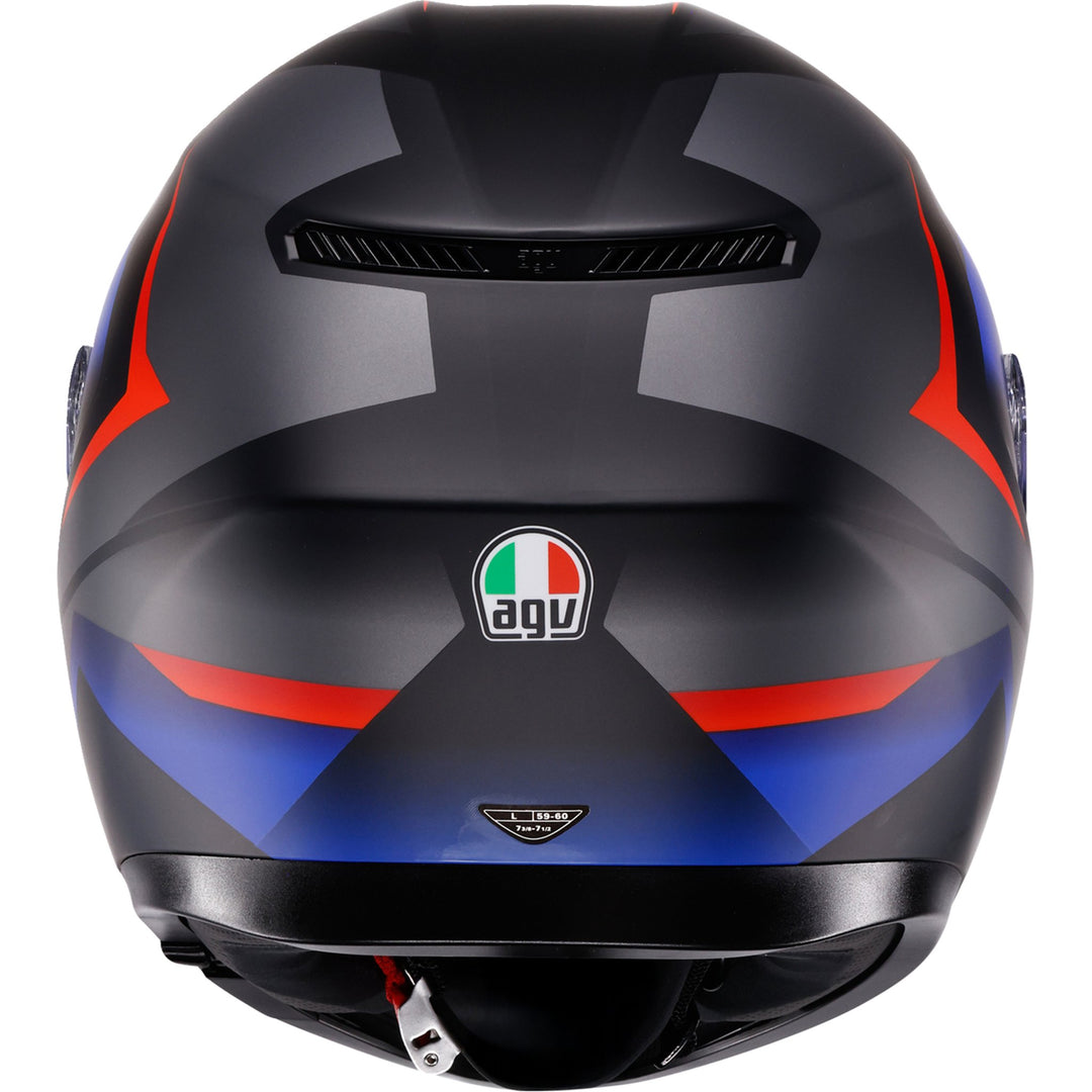 K3 Helmet - Striga - Matte Black/Blue/Red