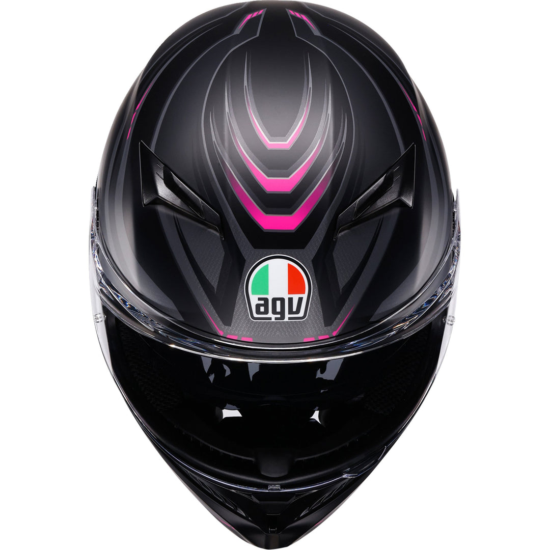 K3 Helmet - Syth - Matte Black/Pink