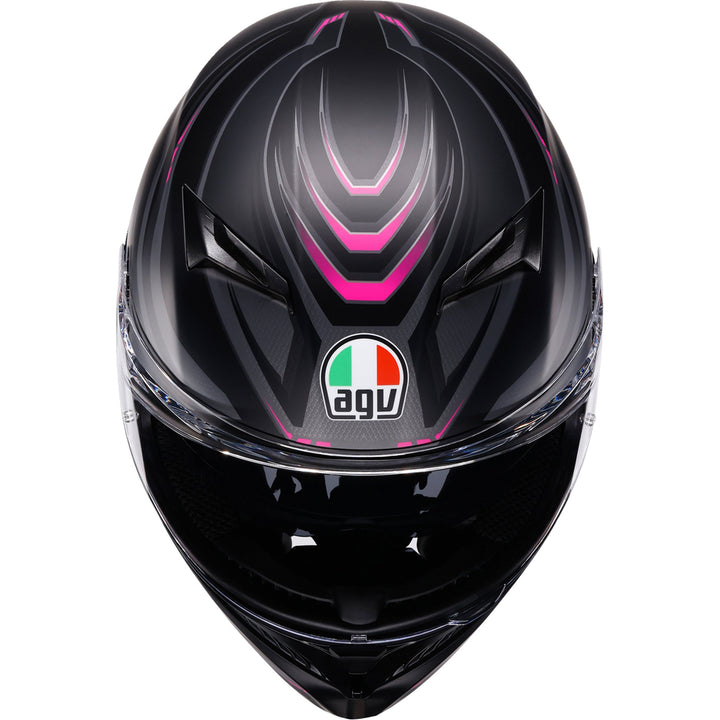 K3 Helmet - Syth - Matte Black/Pink