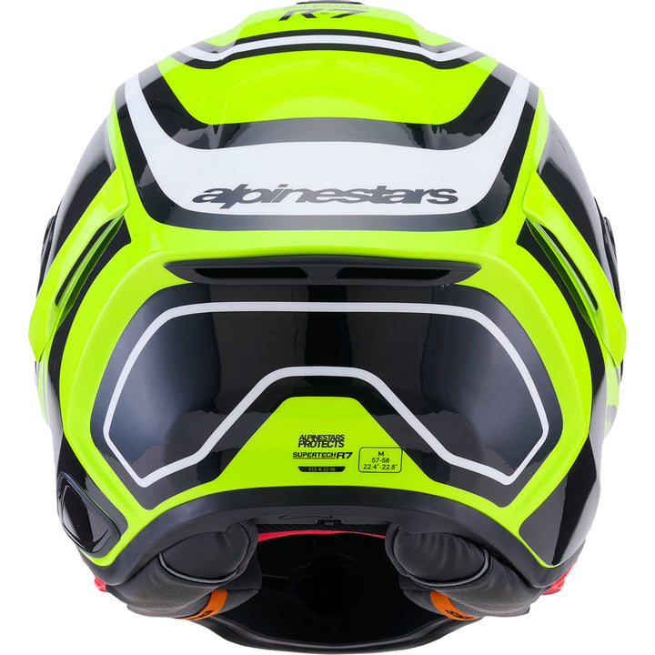 Supertech R7 Helmet - Zeal - 22.06 - Gloss Yellow Fluo/Black/White