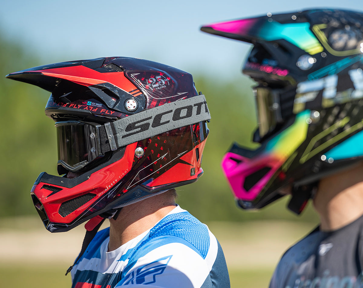 Dirt Riders wearing the New Fly Racing Formula S Carbon Helmets