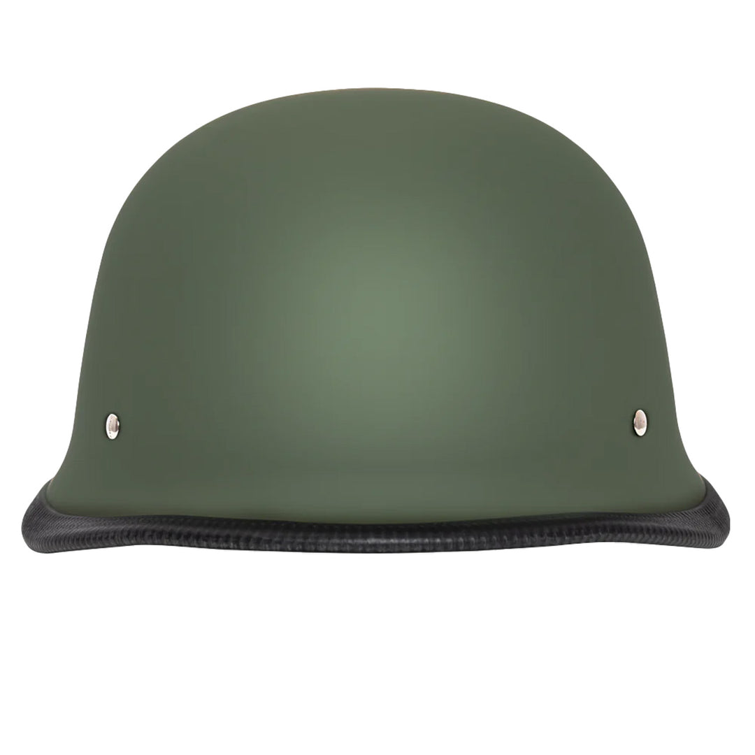 Daytona Helmets D.O.T. German Helmet Military Green - Front View