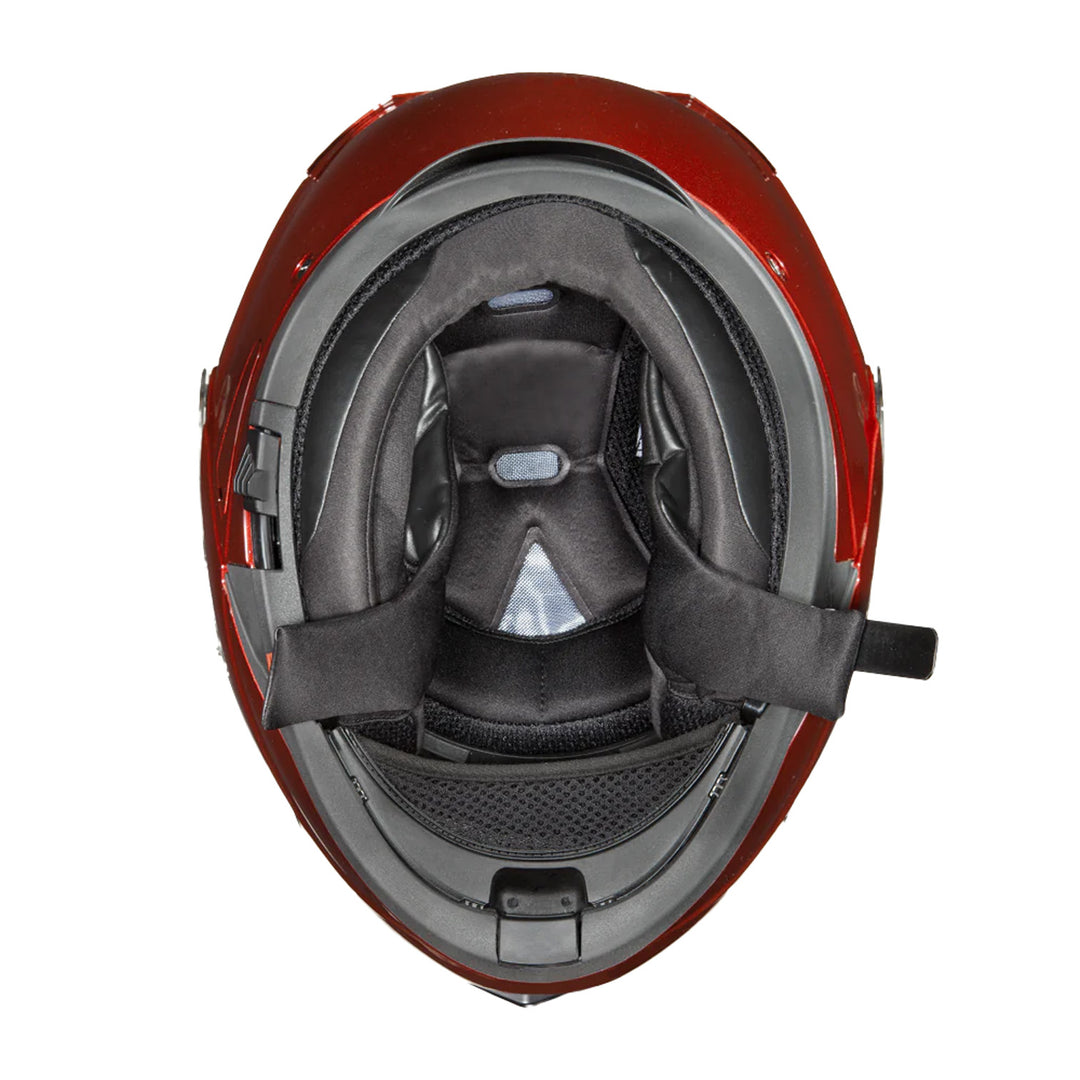 Daytona Helmets D.O.T. Glide Helmet Black Cherry - Bottom Up View