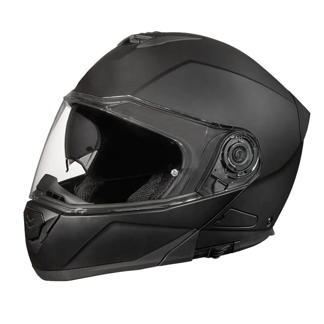 Daytona Helmets D.O.T. Glide Helmet Dull Black - Front Left Side View