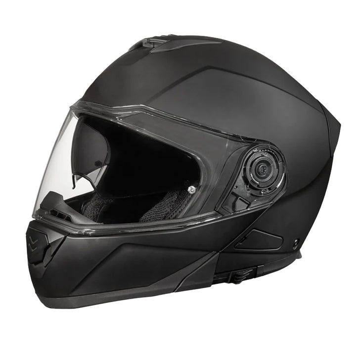 Daytona Helmets D.O.T. Glide Helmet Dull Black - Front Left Side View