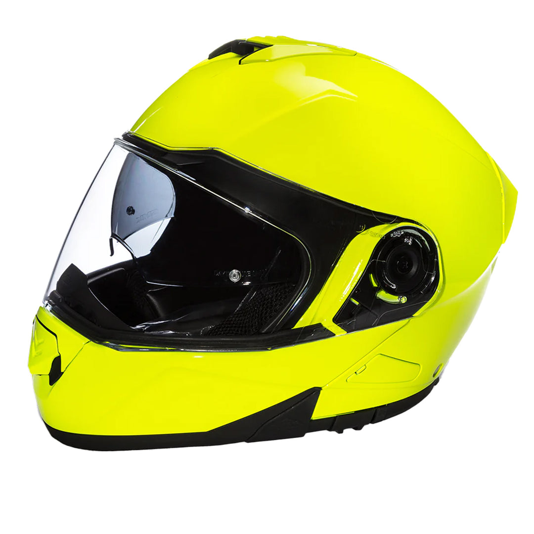 Daytona Helmets D.O.T. Glide Helmet Fluorescent Yellow - Front Left Side View